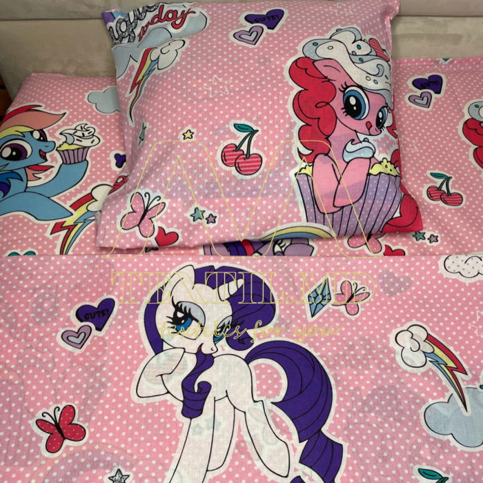 Lenjerie de pat pentru copii "Little Pony" 110*144cm